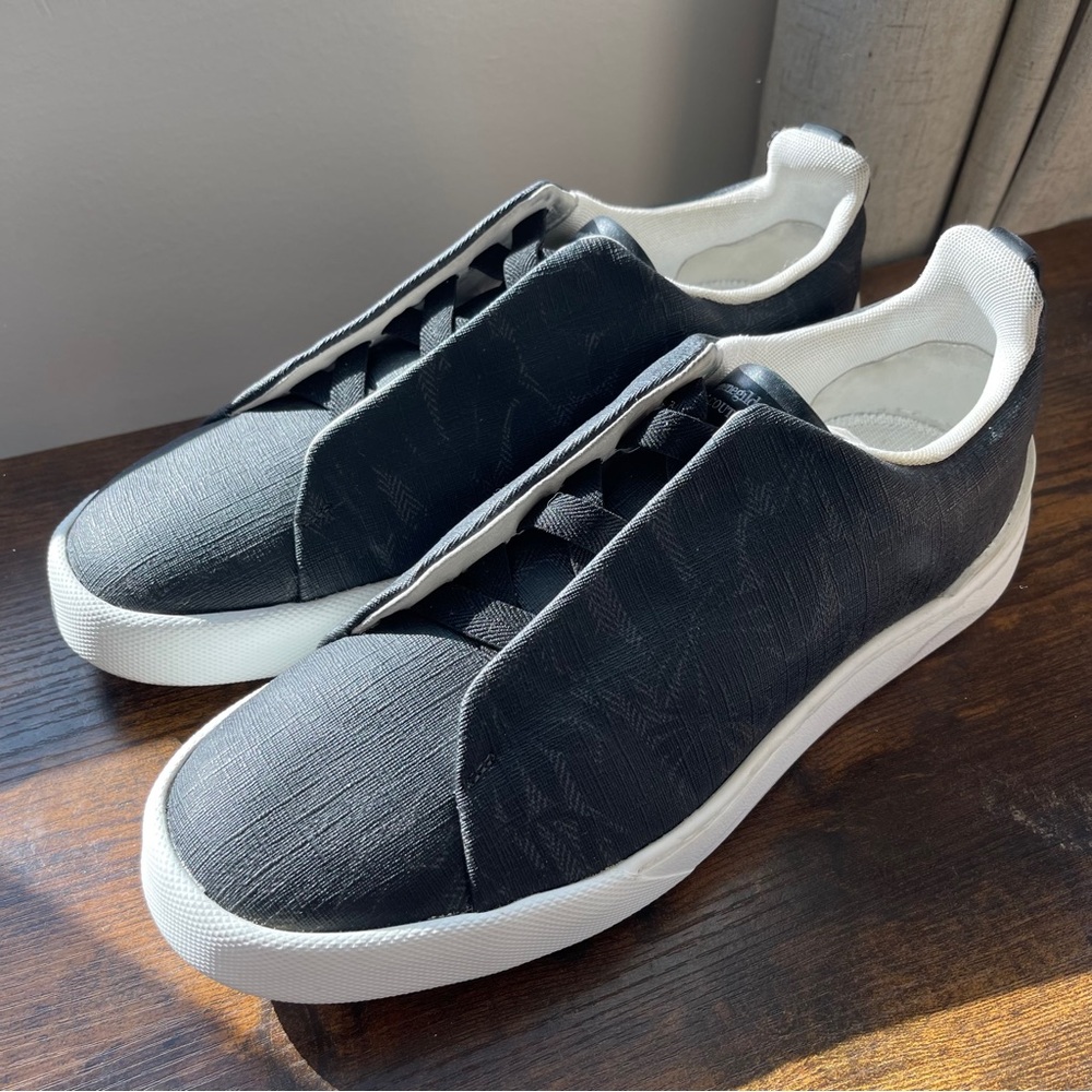 Z Zegna Black and White Sneakers